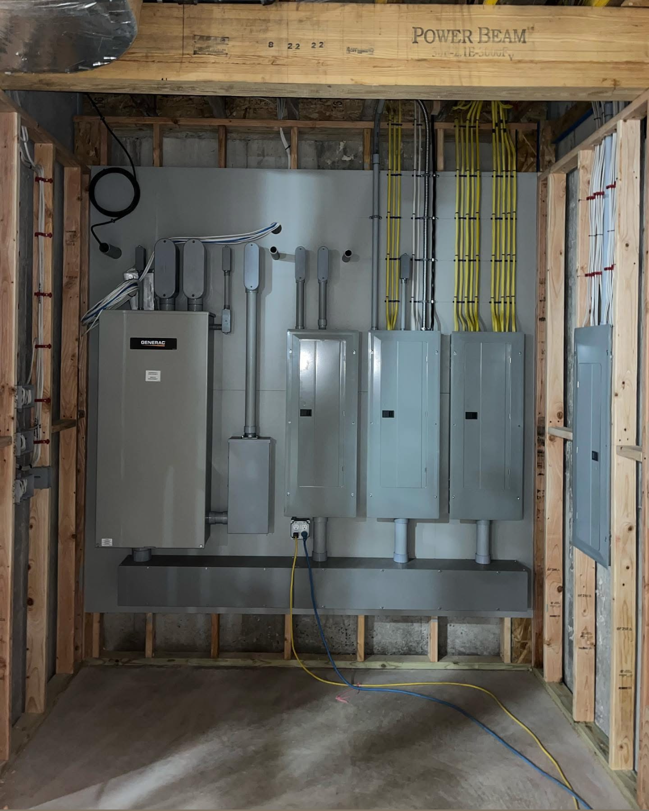 Generac Standby Generator ATS & Distribution — Whole-home transfer switch and main distribution panels